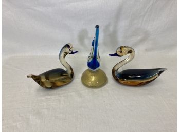 Vintage Murano Glass Birds
