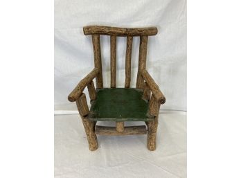 Antique Doll Or Child's Adirondack Twig Chair