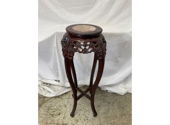 Chinese Marble Top Taboret Pedestal