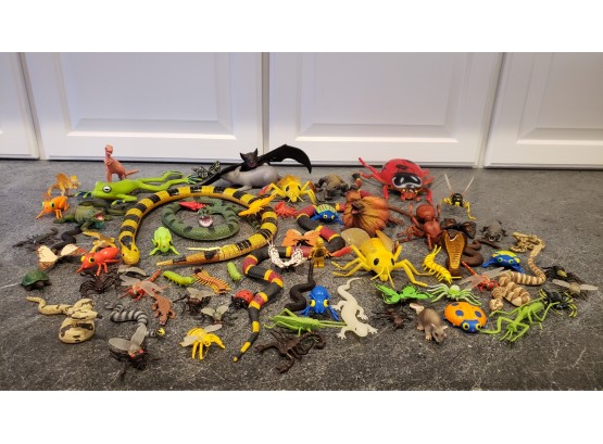 Insects, Snakes And Reptile Toy Animals Lot