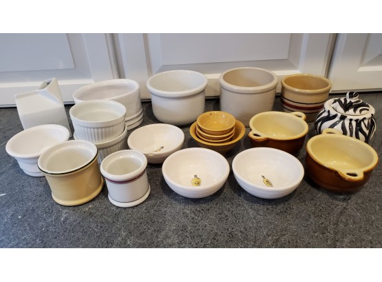 Asst Small Crocks And Pottery Lot