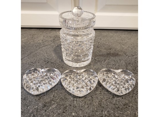 Waterford Crystal Hearts Plus Jar