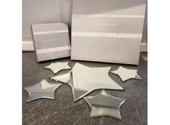 Crate & Barrel Mirror Star Candle Coasters