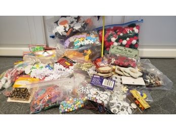Nice Big Lot Of Mixed Craft Supplies - Great For Kids