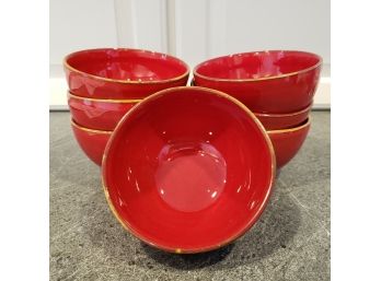 7 Very Nice Red Vietri Bowls - Perfect For Christmas
