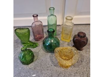 Small Colored Glass Bottle Lot