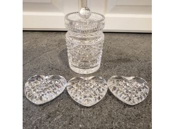 Waterford Crystal Hearts Plus Jar