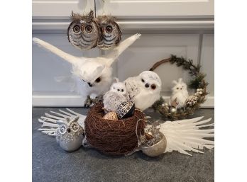 Beautiful Life-size Owl Decor Lot