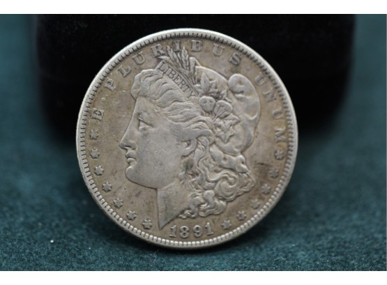 1891 Silver Morgan Dollar Coin Dh1