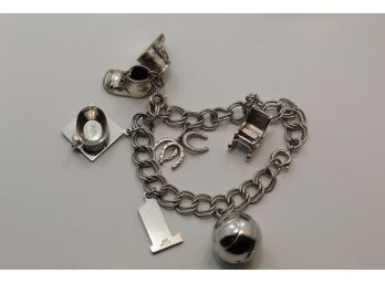 Sterling Silver Charm Bracelet Sc
