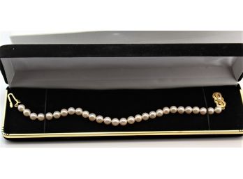 18k Yellow Gold Mikimoto Pearl Bracelet