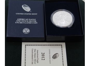 2012 Silver Eagle .999 One Ounce Dollar Coin Uncirculated Dh