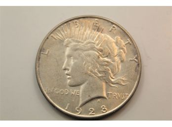 1928 S Silver Peace Dollar Coin