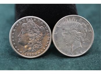2 Silver Dollars 1922 And 1885  Dh2