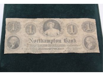 1863 Northampton Ma One Dollar Note