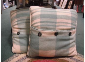 Stunning Pair Of Large Decorative Handmade Throw Pillows