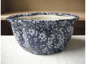 Blue And White Floral Planter