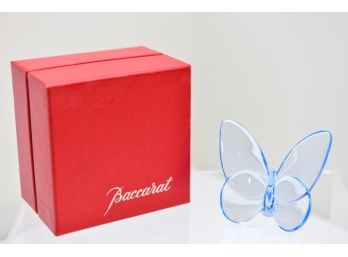Baccarat Papillon Lucky Blue Butterfly In Original Box