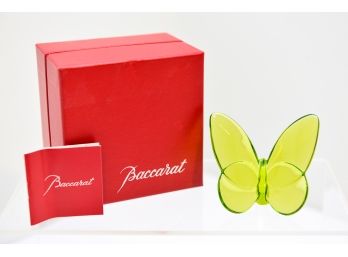 Baccarat Papillon Lucky Olivine Green Crystal In Original Box