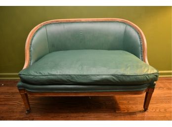 Vintage Settee With Wooden Frame