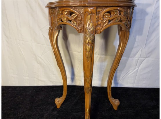 Beautiful Carved Inlay Wood Table