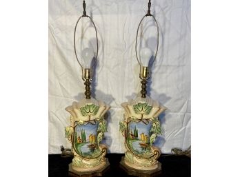 Pair Of Beautiful Ceramic Table Lamps