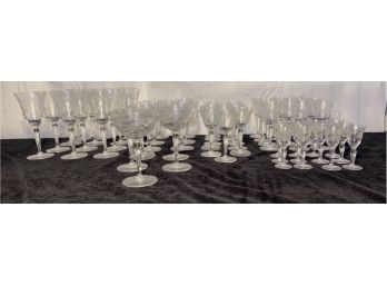 Stemware With Etched Grape Motif