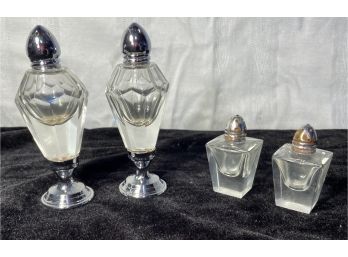 Two Glass Salt And Pepper Sets
