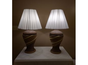 Side Table Lamps, Lot Of 2