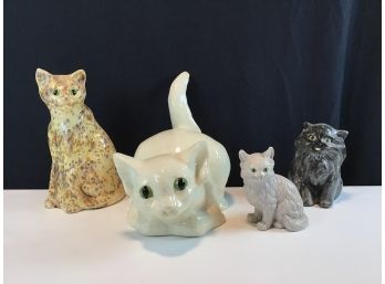 Ceramic Cat Lot Of 4