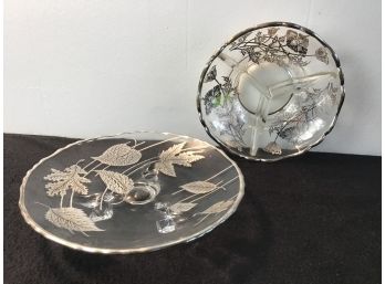 Sterling And Glass Dish Lot Of 2