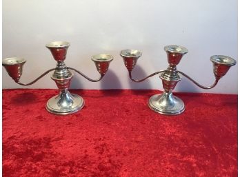 Sterling Silver Weighted Candle Sticks