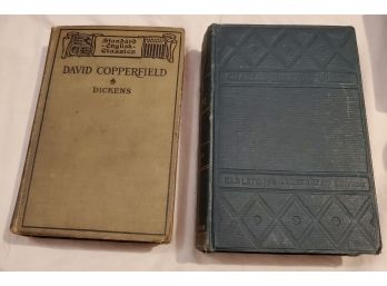 Two Antique Charles Dickens' Books: 1910 'david Copperfield' And 1880 Martin Chuzzlewit Carleton's Illust Ed.