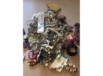 Large Costume Jewelry Lot # 4 Of 4,  Seven Pounds