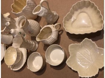 Large, Vintage Belleek Of Ireland Lot -  15 Pieces Of Finely Made Porcelain (lot 3 Of 3)