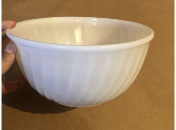 Antique Fire King White Oven Ware Bowl