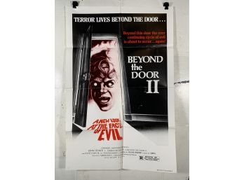 Vintage Folded One Sheet Movie Poster Beyond The Door II 1979