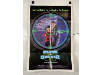 Vintage Folded One Sheet Movie Poster Cloak And Dagger 1984