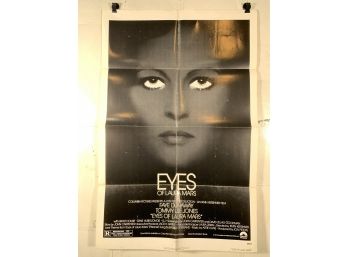Vintage Folded One Sheet Movie Poster The Eyes Of Laura Mara 1978