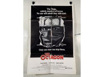 Vintage Folded One Sheet Movie Poster The Octagon 1980