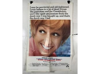 Vintage Folded One Sheet Movie Poster Star Spangled Girl 1971
