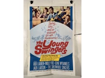 Vintage Folded One Sheet Movie Poster The Young Swingers 1963