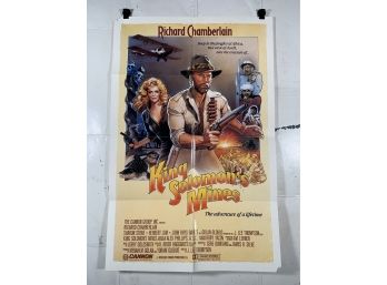 Vintage Folded One Sheet Movie Poster King Solomons Mines 1985