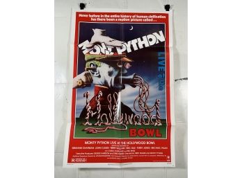 Vintage Folded One Sheet Movie Poster Monty Python Live At The Hollywood Bowl