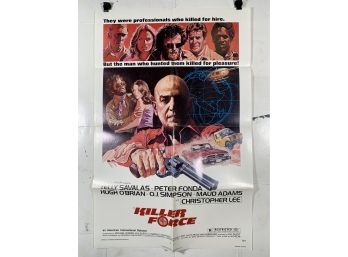 Vintage Folded One Sheet Movie Poster Killer Force Oj Simpson 1975