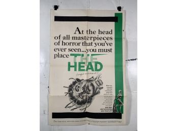 Vintage Folded One Sheet Movie Poster The Head 1979