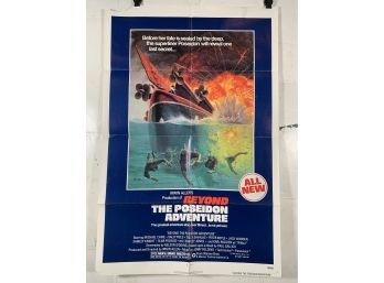Vintage Folded One Sheet Movie Poster Beyond The Poseidon Adventure 1979