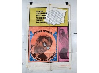 Vintage Folded One Sheet Movie Poster I Love You Aloce B Toklas 1968