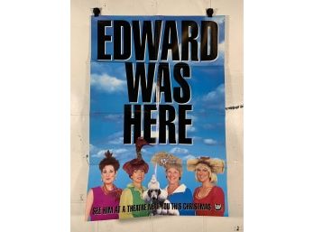 Vintage Folded One Sheet Movie Poster Edward Scissorhands 1990