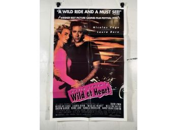 Vintage Folded One Sheet Movie Poster Wild At Heart 1990